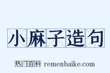 小麻子造句是什么意思的图片